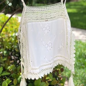 Free People White/Cream Handkerchief Top